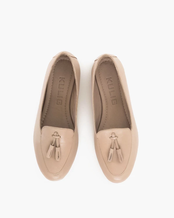 Szare mokasyny damskie z naturalnej skóry licowej 3