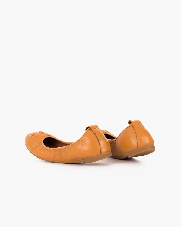 Rude baleriny damskie z naturalnej skóry licowej 4