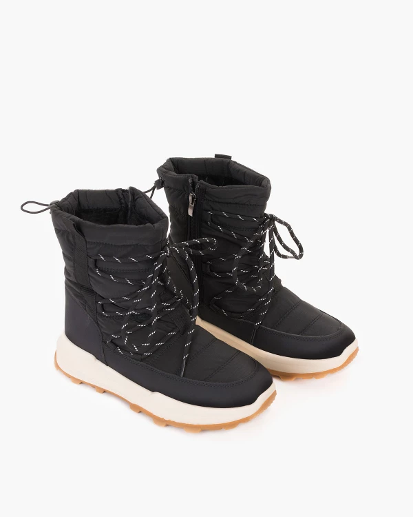 Czarne śniegowce damskie z ortalionu