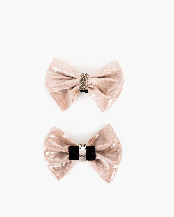 Złote kokardy do butów z kamieniami 4