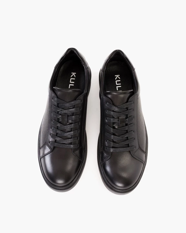 Czarne półbuty męskie z naturalnej skóry licowej 3