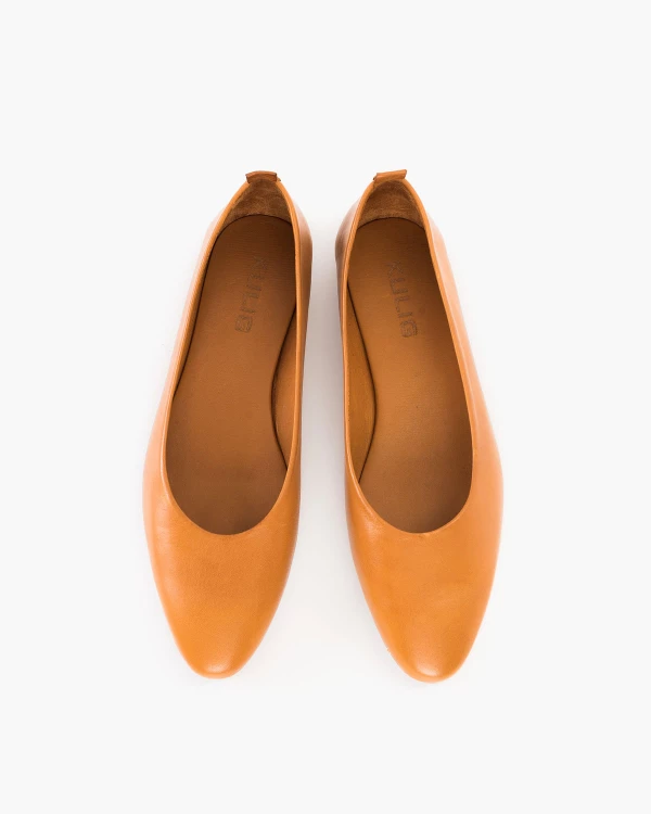 Rude baleriny damskie z naturalnej skóry licowej 3