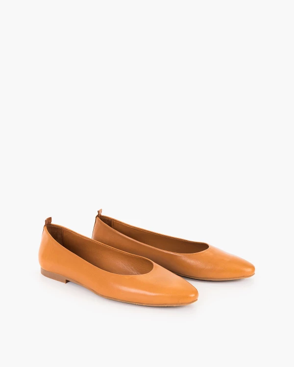 Rude baleriny damskie z naturalnej skóry licowej 2