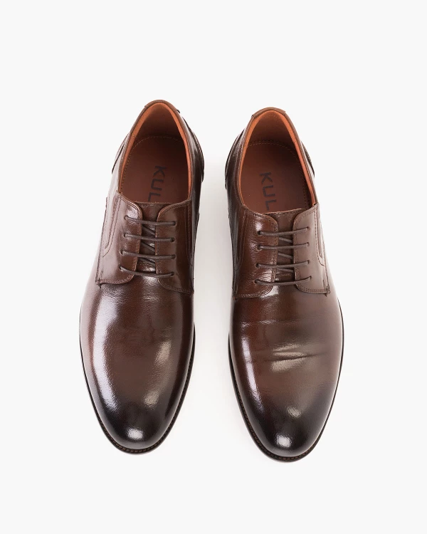 Brązowe półbuty wizytowe ze skóry licowej 3