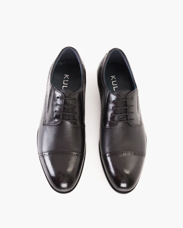 Czarne półbuty sznurowane ze skóry naturalnej 3