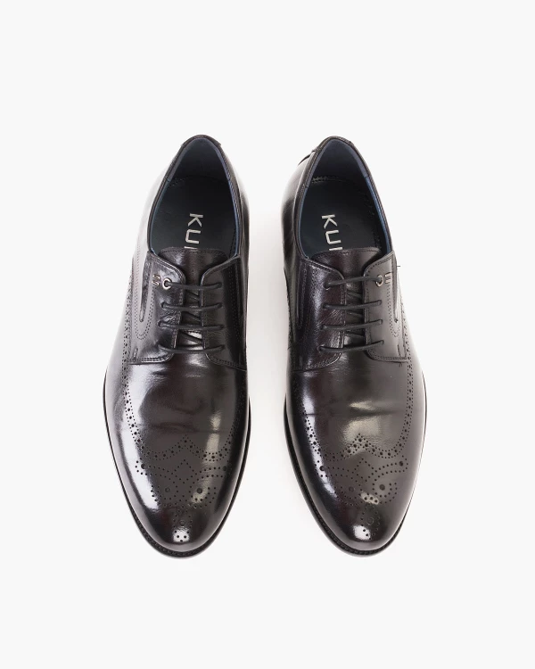 Czarne półbuty męskie wizytowe skórzane 3