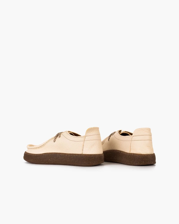 Kremowe półbuty damskie z naturalnej skóry licowej 4