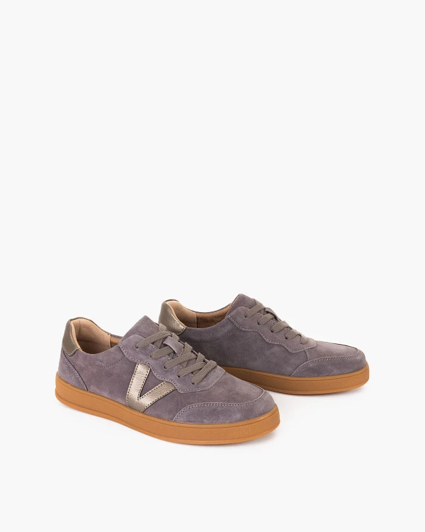 Szare adidasy damskie z naturalnej skóry zamszowej 2