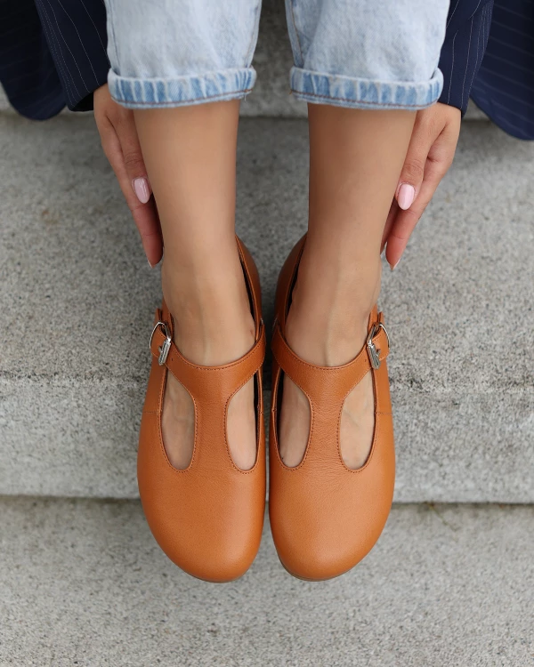 Rude półbuty damskie z naturalnej skóry licowej z wycięciami