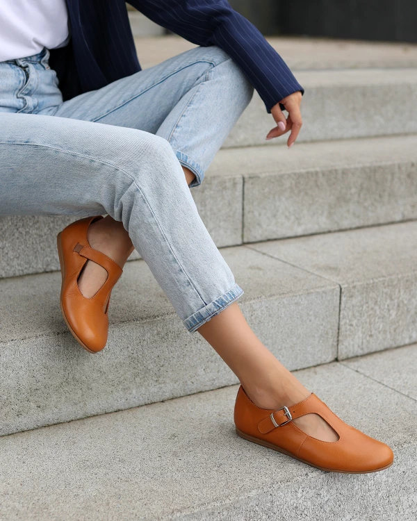 Rude półbuty damskie z naturalnej skóry licowej z wycięciami 4