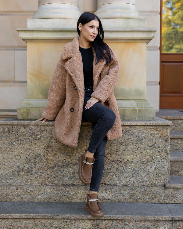 Brązowe trzewiki damskie ze skóry naturalnej 2