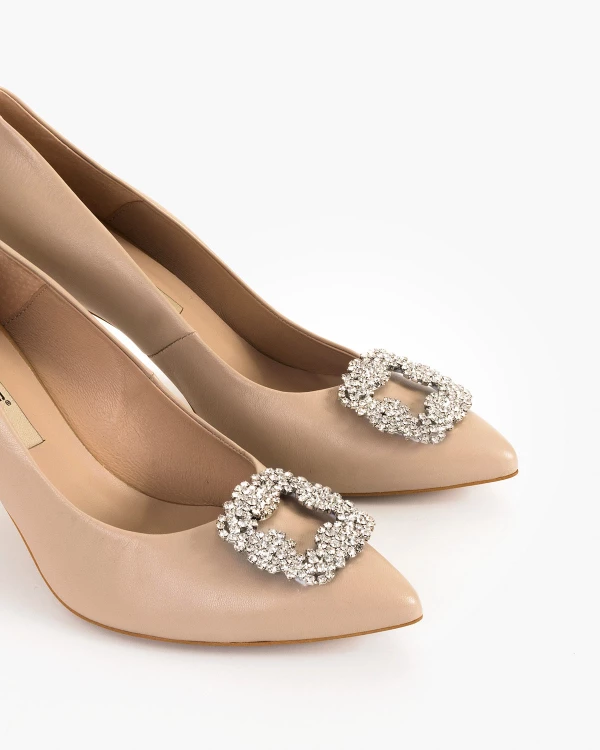 Srebrne klipsy do butów z cyrkoniami 2