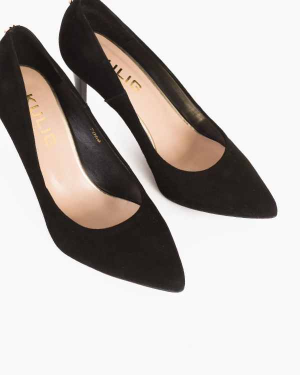 Czarne czółenka zamszowe na szpilce 024 3