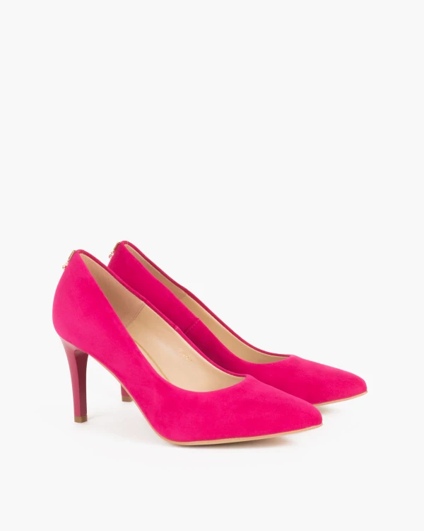 Fuksjowe czółenka zamszowe na szpilce 024 4