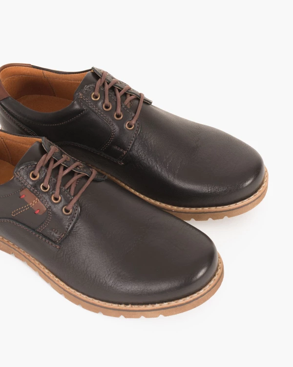 Czarne półbuty męskie skórzane 071 3