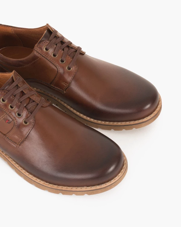 Brązowe półbuty męskie skórzane 071 -167-BRAZ 3