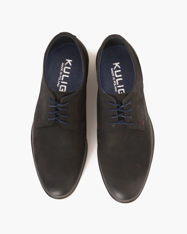 Czarne półbuty męskie nubukowe 015 1171-CZAR 4