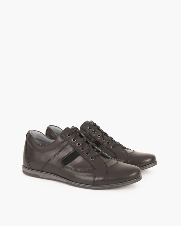 Czarne półbuty męskie skórzane 071 578-BAFLO 2