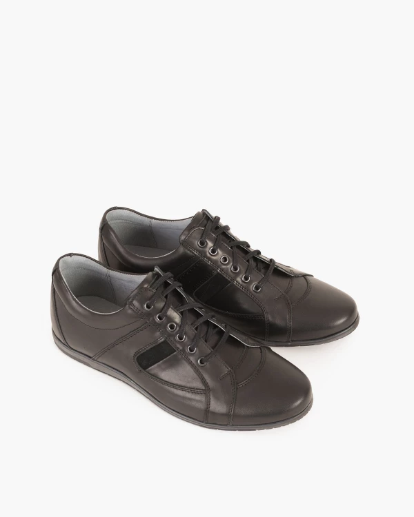 Czarne półbuty męskie skórzane 071 578-BAFLO 3