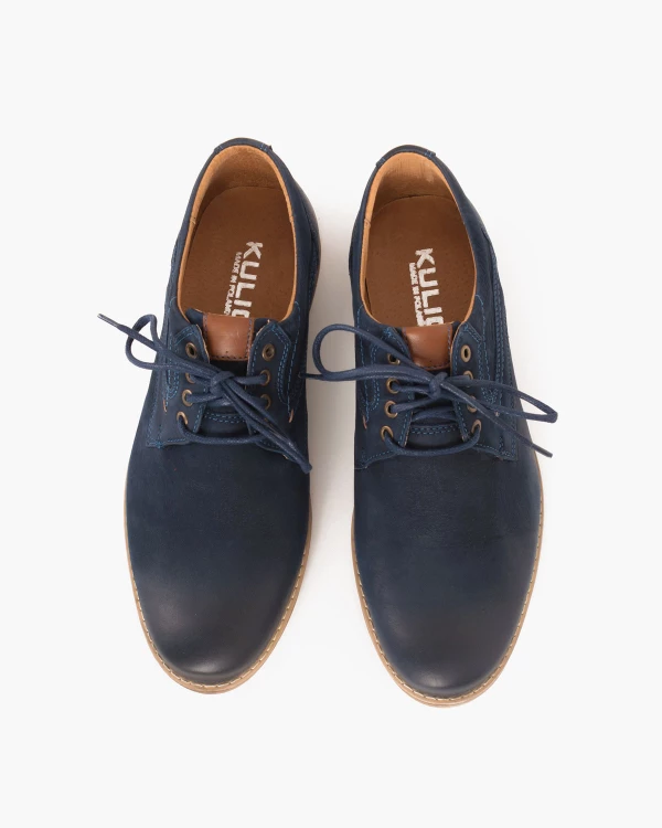 Granatowe półbuty męskie nubukowe 071 138-JUM 4