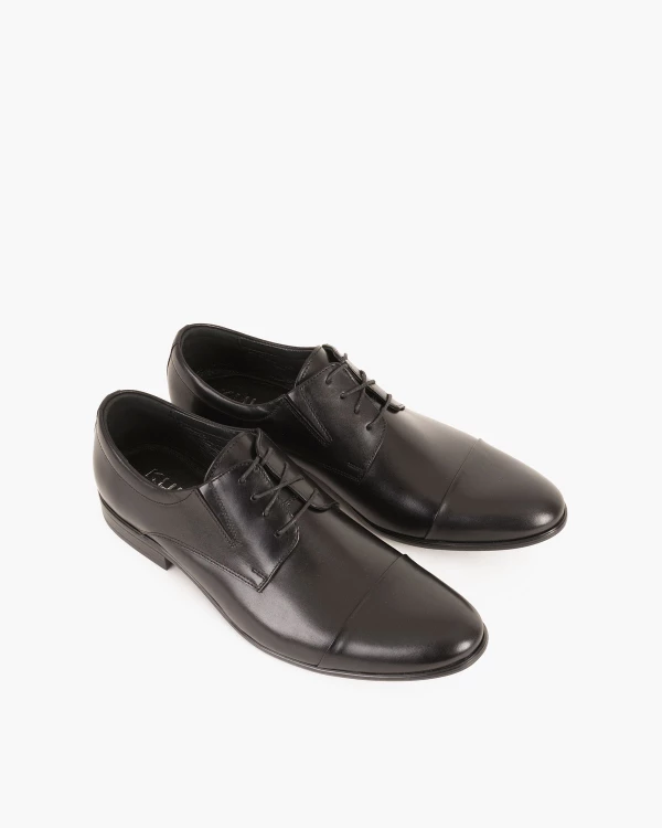 Czarne półbuty wizytowe skórzane 2