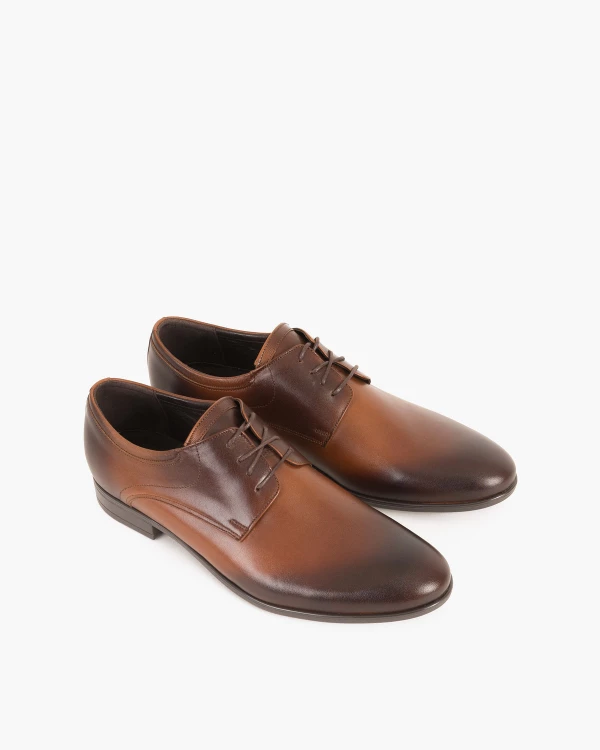 Brązowe półbuty wizytowe skórzane 2