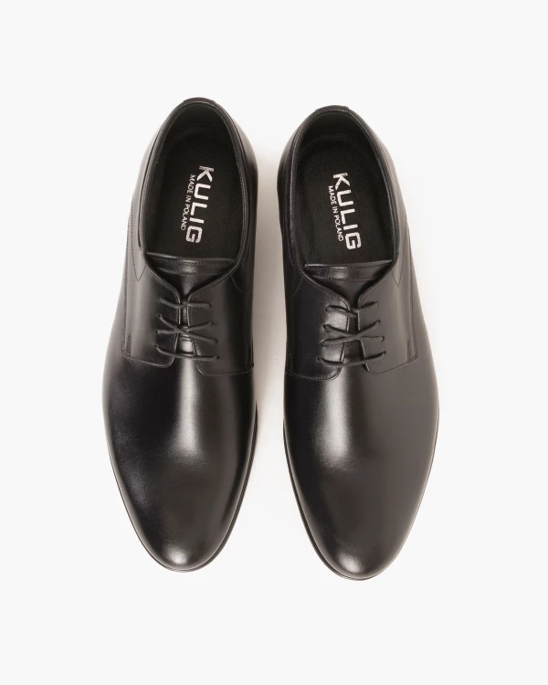 Czarne półbuty wizytowe skórzane 2