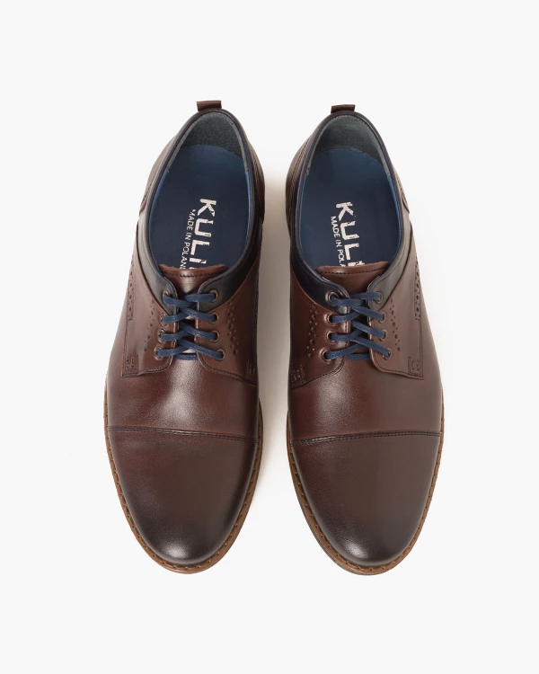 Brązowe półbuty wizytowe skórzane 3