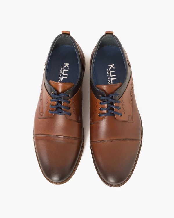 Brązowe półbuty wizytowe skórzane 3