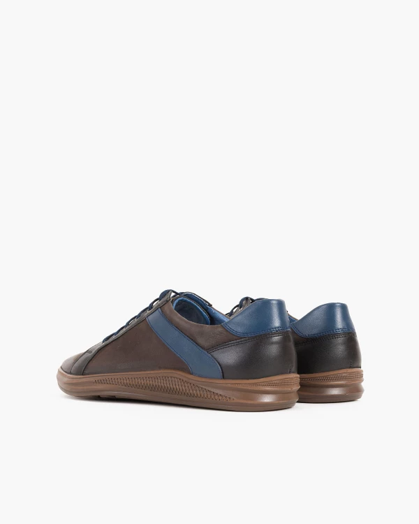 Brązowe półbuty męskie nubukowe 5