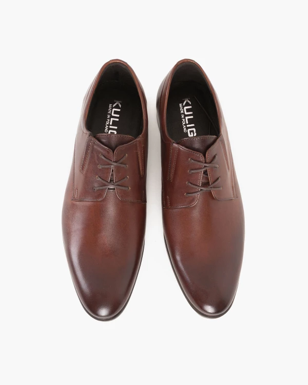 Brązowe półbuty wizytowe skórzane 2