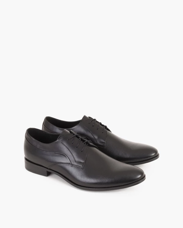 Czarne półbuty wizytowe skórzane 2