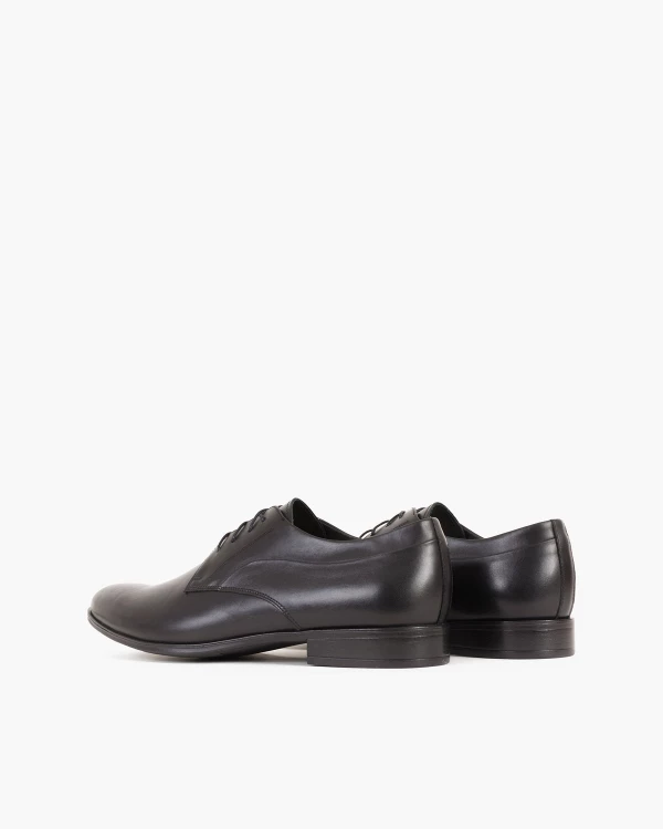 Czarne półbuty wizytowe skórzane 4