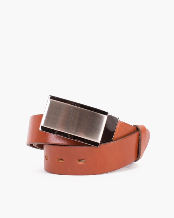 Brązowy pasek męski skórzany