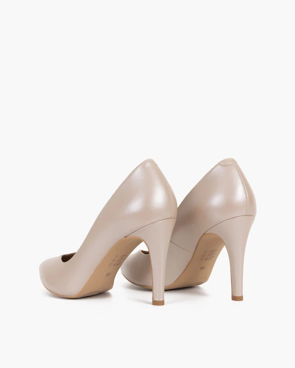 Perłowe czółenka damskie skórzane 3