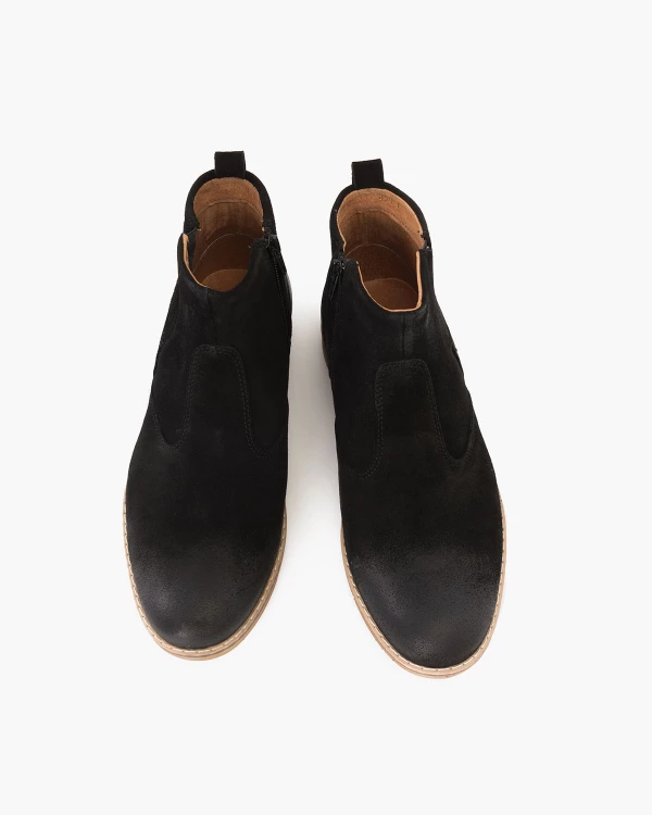 Czarne sztyblety męskie welurowe 2