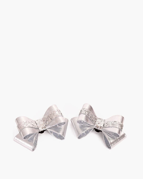 Srebrne kokardki do butów