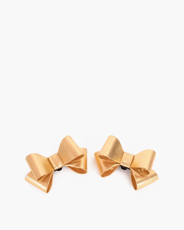 Złote kokardki do butów