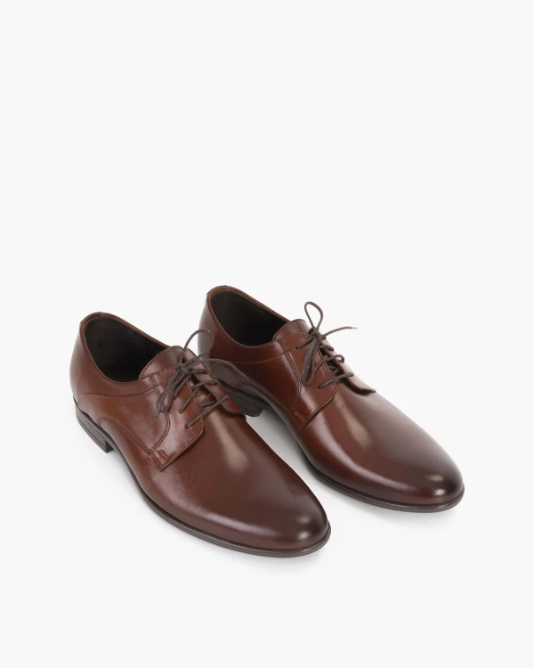 Brązowe półbuty wizytowe skórzane 3