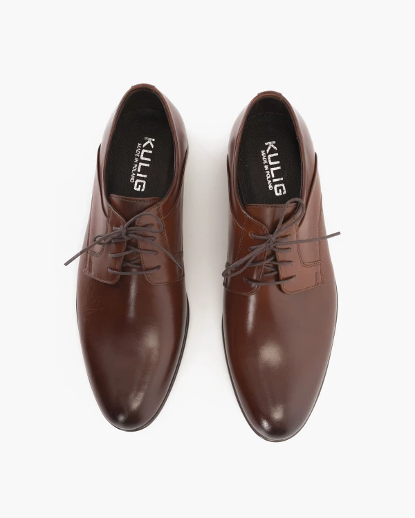 Brązowe półbuty wizytowe skórzane 2