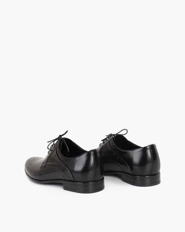 Czarne półbuty wizytowe skórzane 2