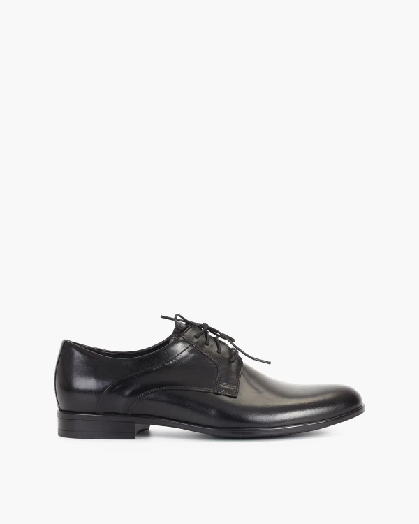 Czarne półbuty wizytowe skórzane 5