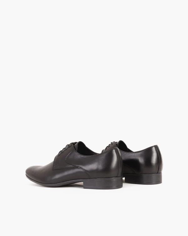 Czarne półbuty wizytowe skórzane 5