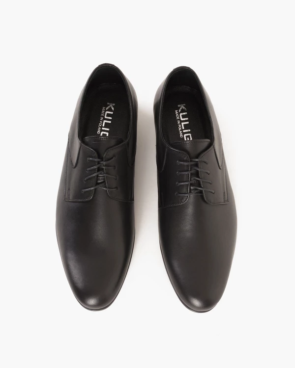 Czarne półbuty wizytowe skórzane 2