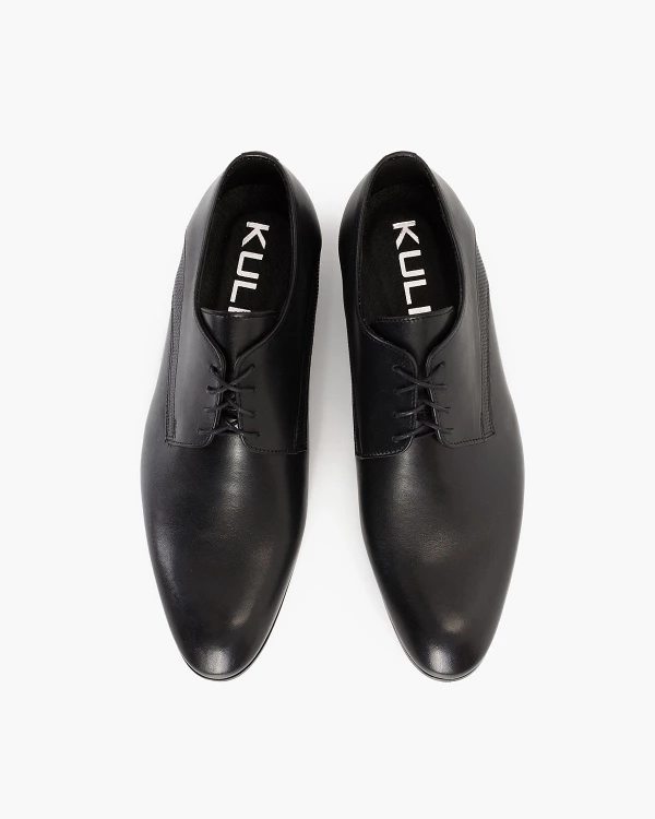 Czarne półbuty wizytowe skórzane 4