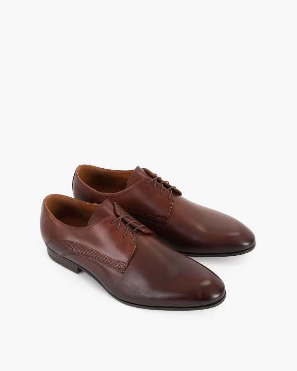 Brązowe półbuty wizytowe skórzane 3