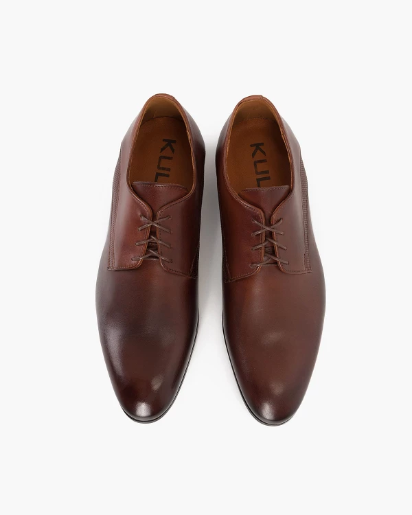 Brązowe półbuty wizytowe skórzane 4