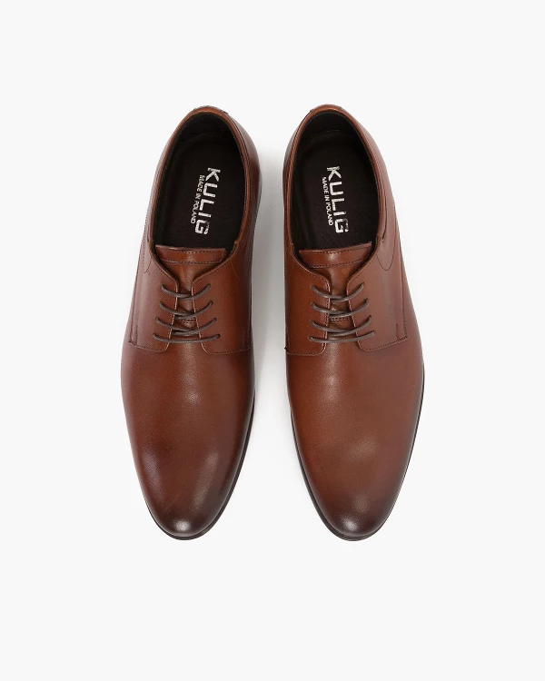 Brązowe półbuty wizytowe skórzane 4