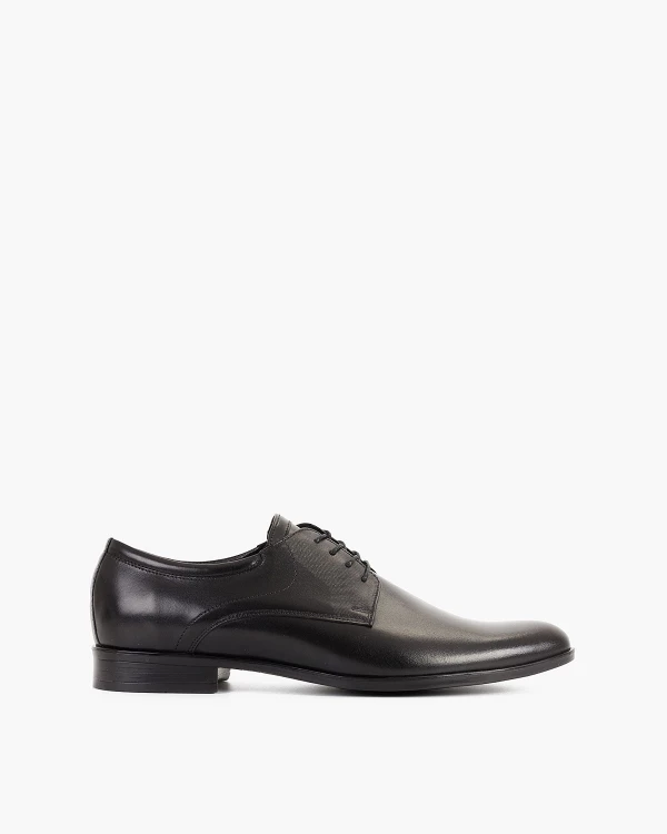 Czarne półbuty wizytowe skórzane 2