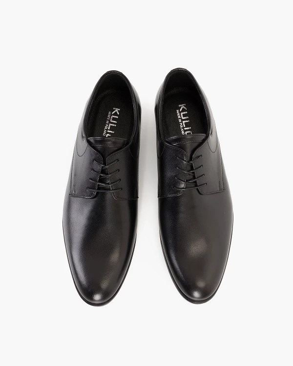 Czarne półbuty wizytowe skórzane 4